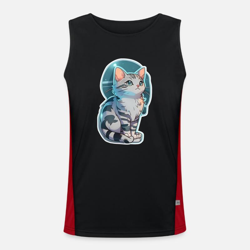 Petit chat tout mignon Débardeur respirant contrasté Homme 
