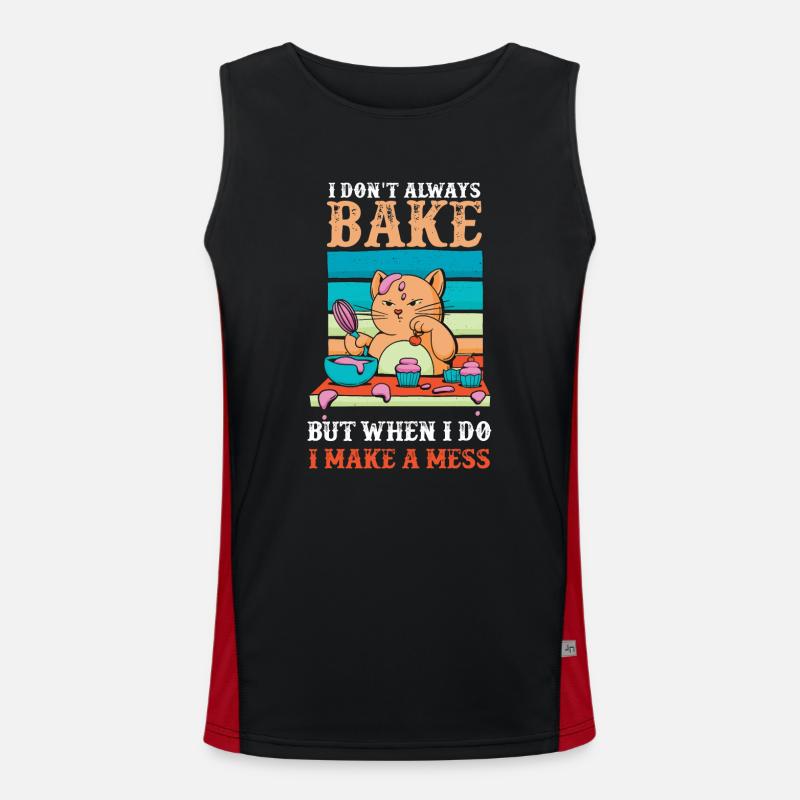 Don't Always Bake But When Make A Mess Men's Functional Contrast Tank Top 