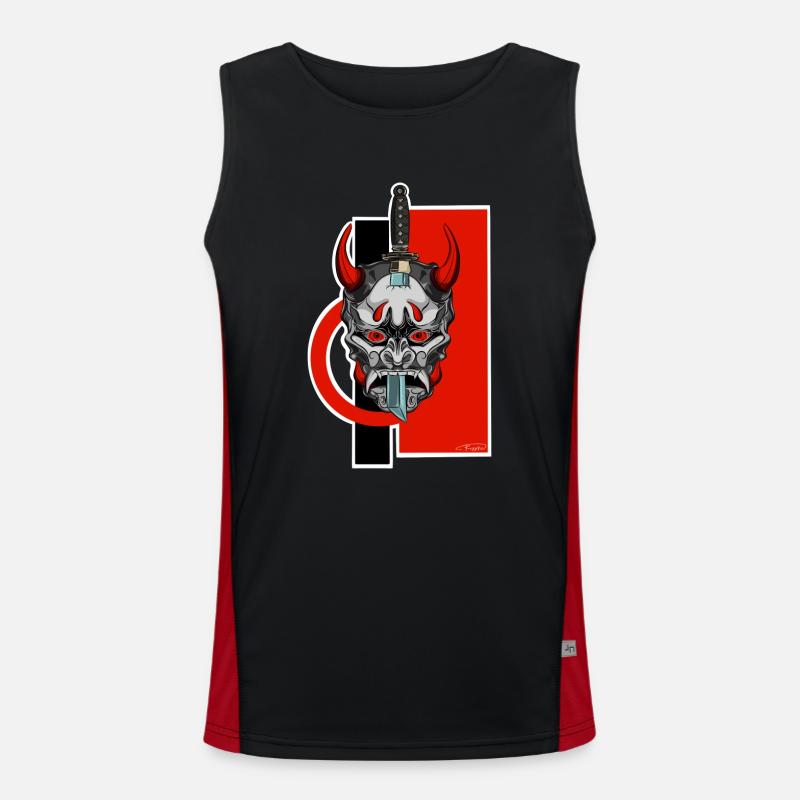 Dämon Funktionelles Kontrast-Tank Top für Männer 