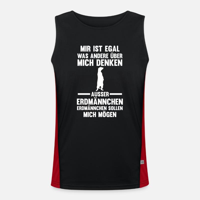 Erdmännchen Funktionelles Kontrast-Tank Top für Männer 