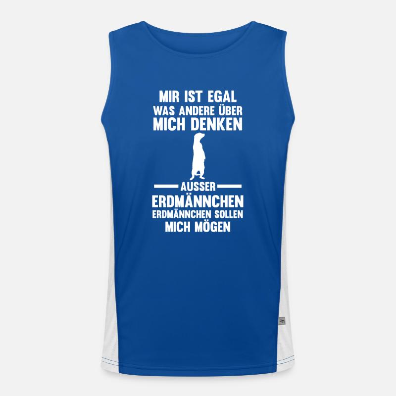 Erdmännchen Funktionelles Kontrast-Tank Top für Männer 