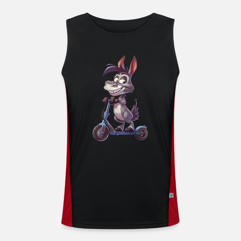 Esel Roller Funktionelles Kontrast-Tank Top für Männer 