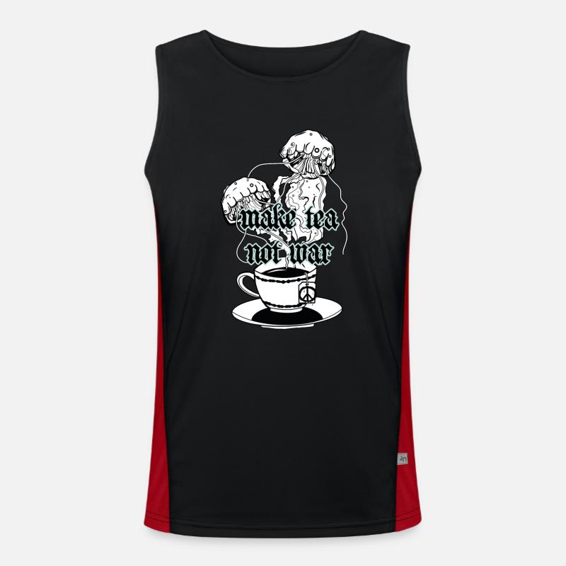 Tee // Krieg // Frieden // Illustration Funktionelles Kontrast-Tank Top für Männer 