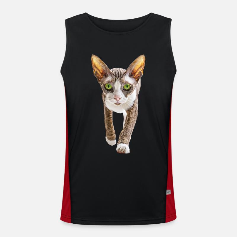 Cornish Rex Funktionelles Kontrast-Tank Top für Männer 