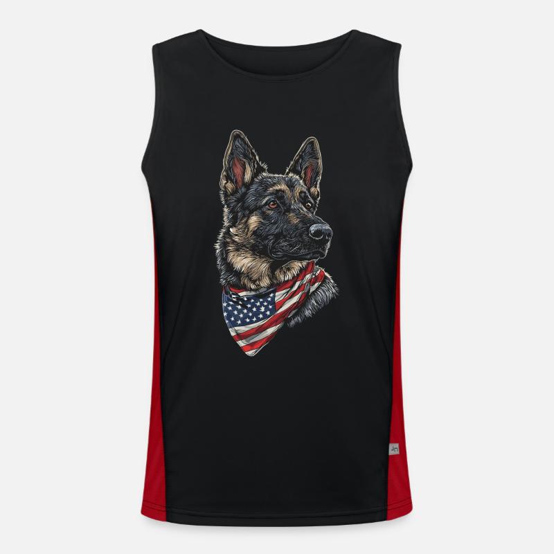 Deutscher Schäferhund Funktionelles Kontrast-Tank Top für Männer 