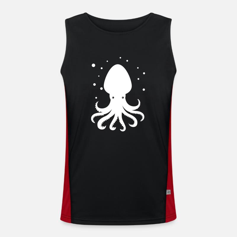 Octopus Octopus Zoo animal marine creature Men's Functional Contrast Tank Top 