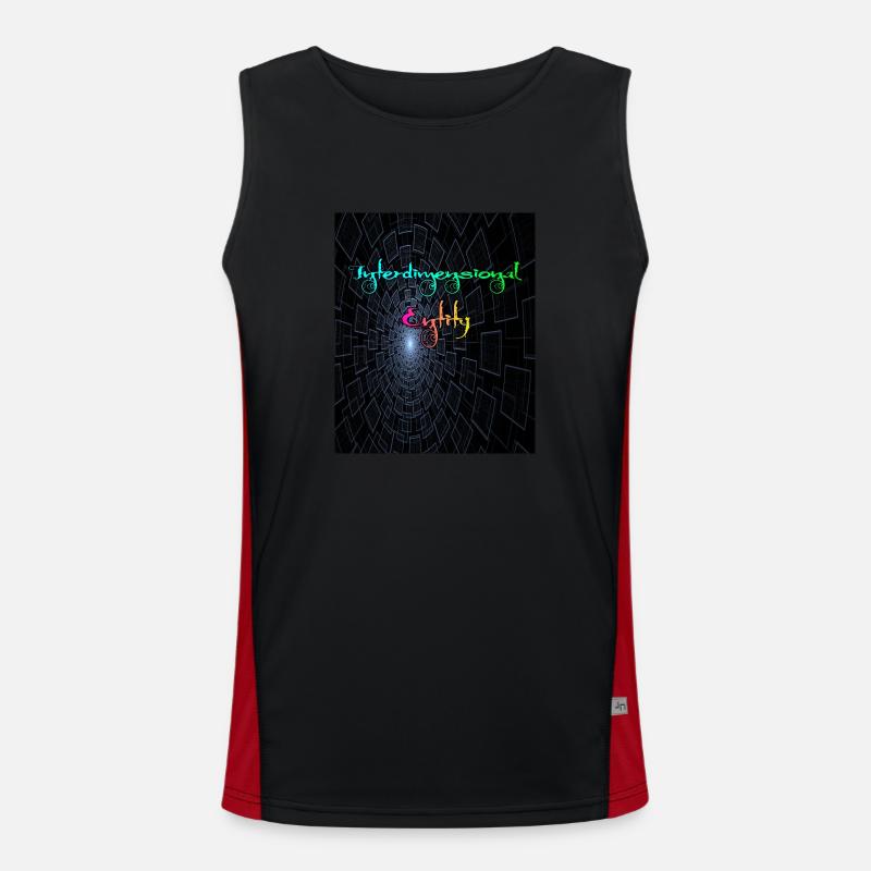 Interdimensional Entity - Men's Functional Contrast Tank Top  - black/red