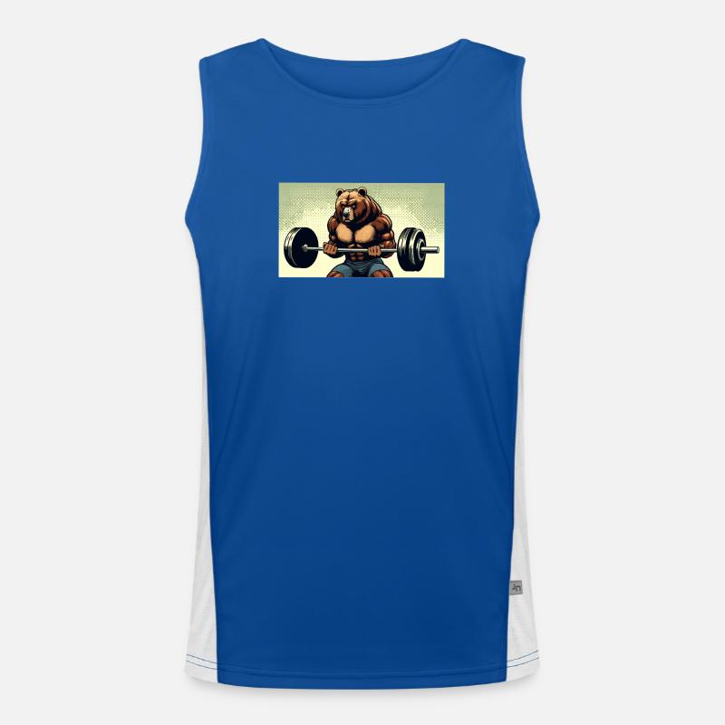 CurlBear – Der Hantel-Champion Funktionelles Kontrast-Tank Top für Männer 