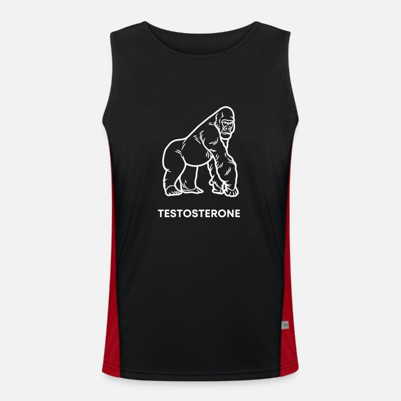Testostérone Alpha Man Gorilla Bachelor Party Débardeur respirant contrasté Homme 