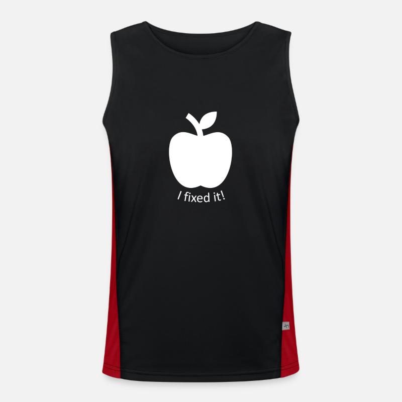 I fixed it Apple, lustiges Design Funktionelles Kontrast-Tank Top für Männer 