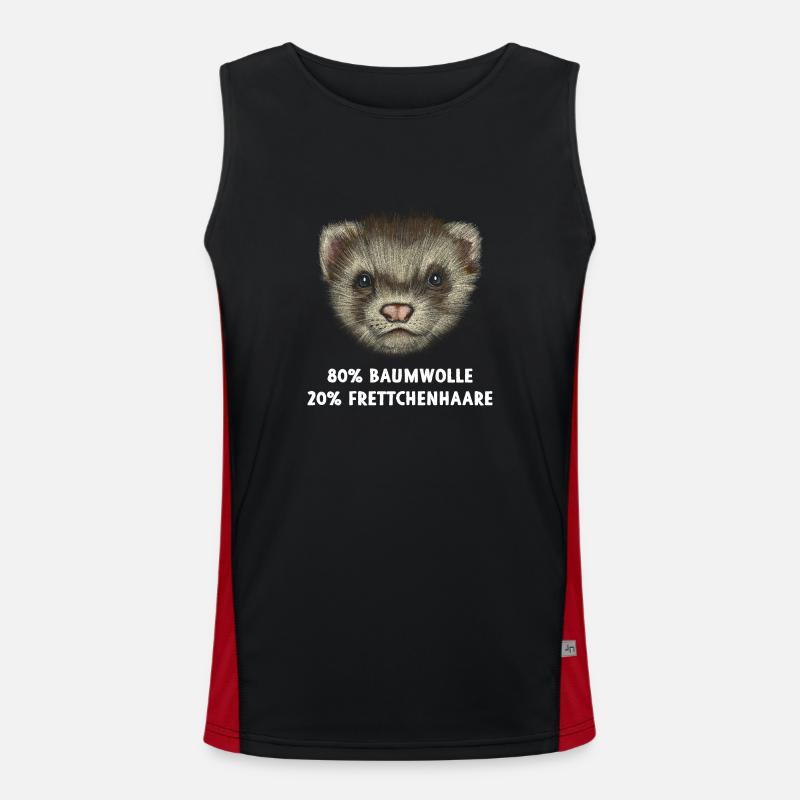 Frettchen 80% Baumwolle 20% Frettchenhaare Funktionelles Kontrast-Tank Top für Männer 
