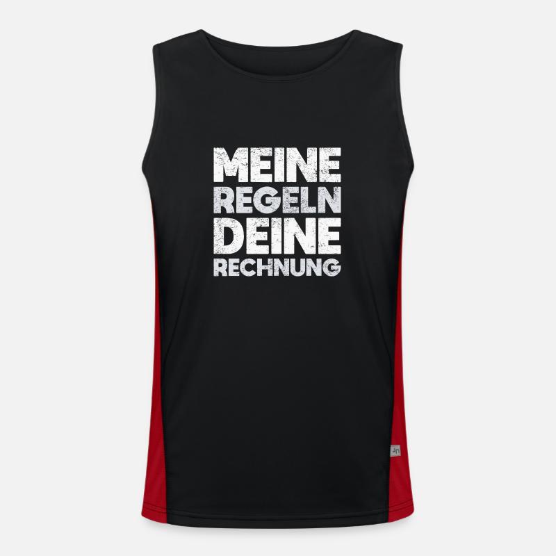 Meine Regeln, Deine Rechnung Funktionelles Kontrast-Tank Top für Männer 