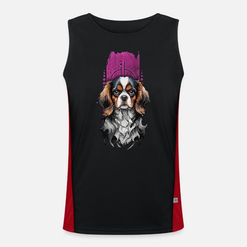 Compagnon royal : Cavalier King Charles Spaniel Débardeur respirant contrasté Homme 
