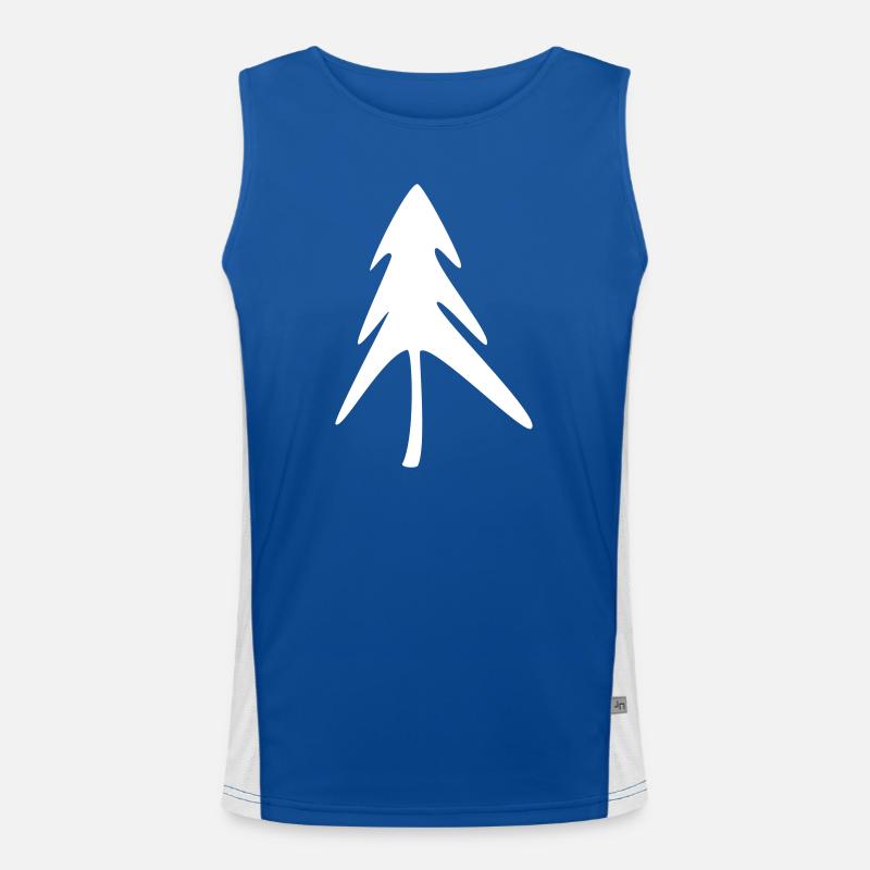 Fir Vector White Christmas Minimalist Decoration Men's Functional Contrast Tank Top 
