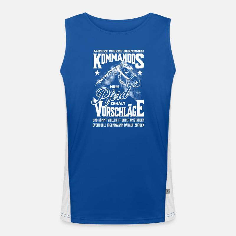 Pferdesprüche Reitersprüche Reitsport Pferd Pferde Funktionelles Kontrast-Tank Top für Männer 
