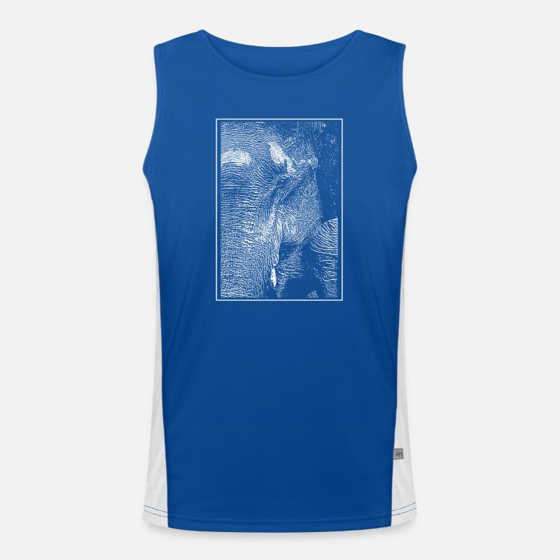 Weißer Elefant Funktionelles Kontrast-Tank Top für Männer 
