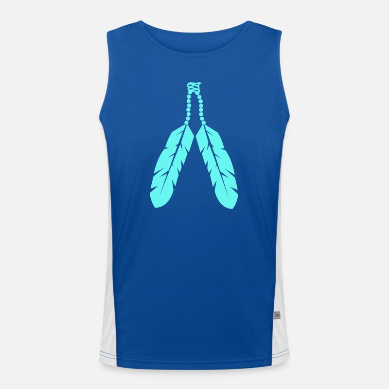 Feder Schmuck Design Funktionelles Kontrast-Tank Top für Männer 