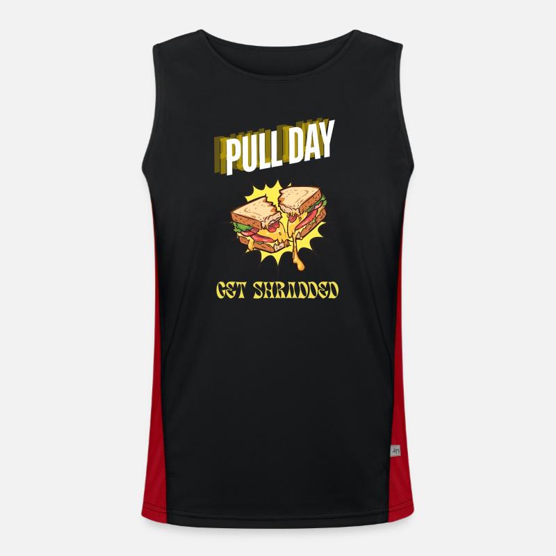 Pull Day Sandwich – Get Shredded Retro Funktionelles Kontrast-Tank Top für Männer 