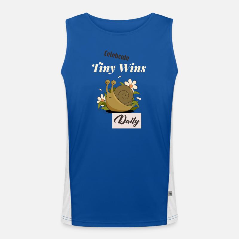 Small Victories Every Day Snail Men's Functional Contrast Tank Top 