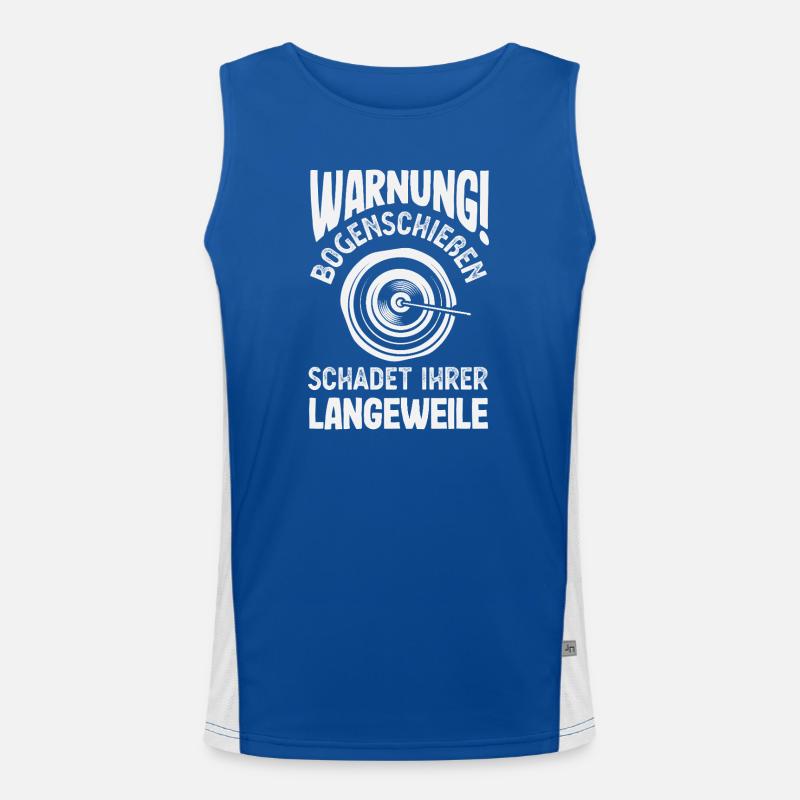 Ich gehe Bogenschießen Funktionelles Kontrast-Tank Top für Männer 