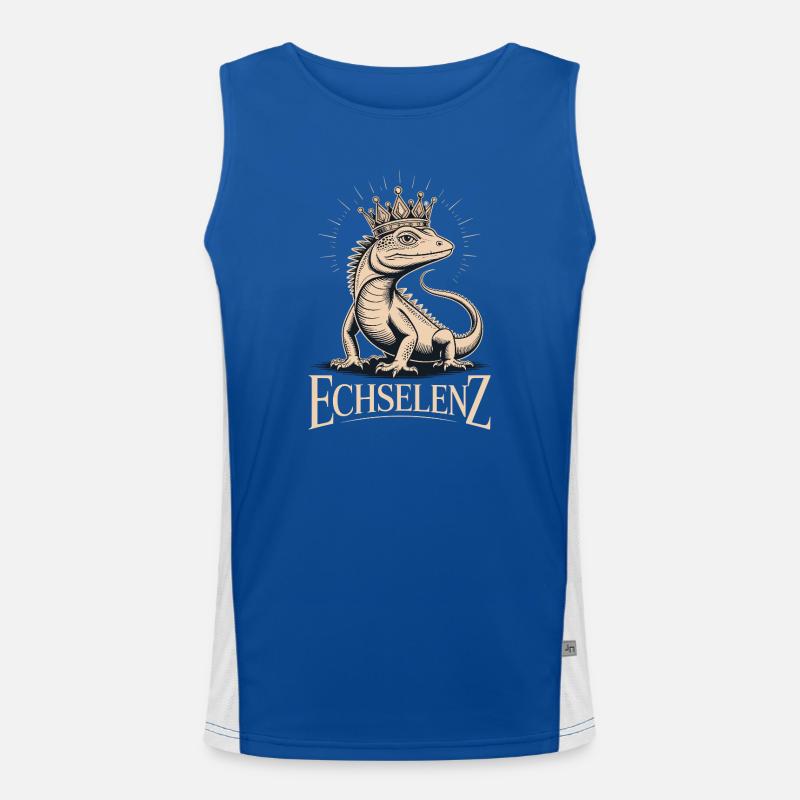 Lizard Funny Lizard Men's Functional Contrast Tank Top 