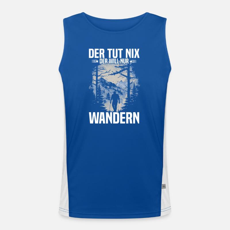 Der tut nix – der will nur wandern Funktionelles Kontrast-Tank Top für Männer 