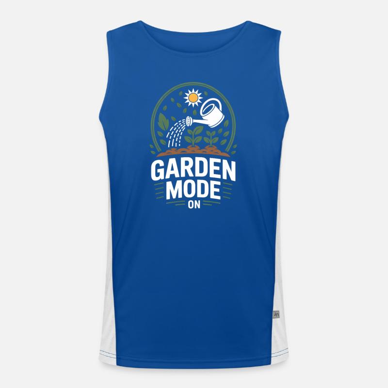 Garden Mode On Gartenmodus An Gärtner Funktionelles Kontrast-Tank Top für Männer 