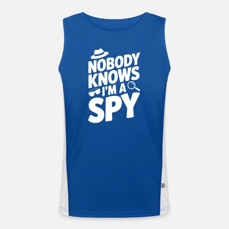 Niemand weiß, dass ich ein Spion bin Funktionelles Kontrast-Tank Top für Männer 