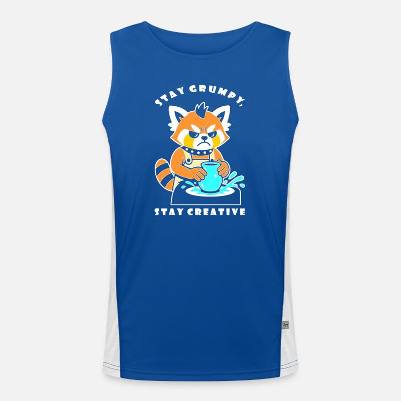 Stay Creative Pottery Panda Débardeur respirant contrasté Homme 