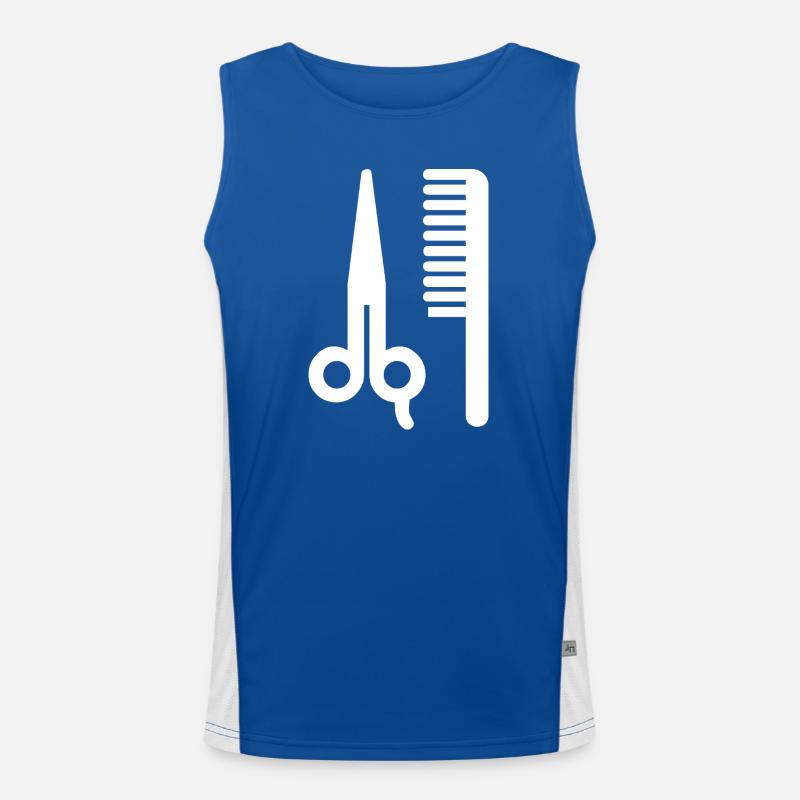 Friseur Funktionelles Kontrast-Tank Top für Männer 