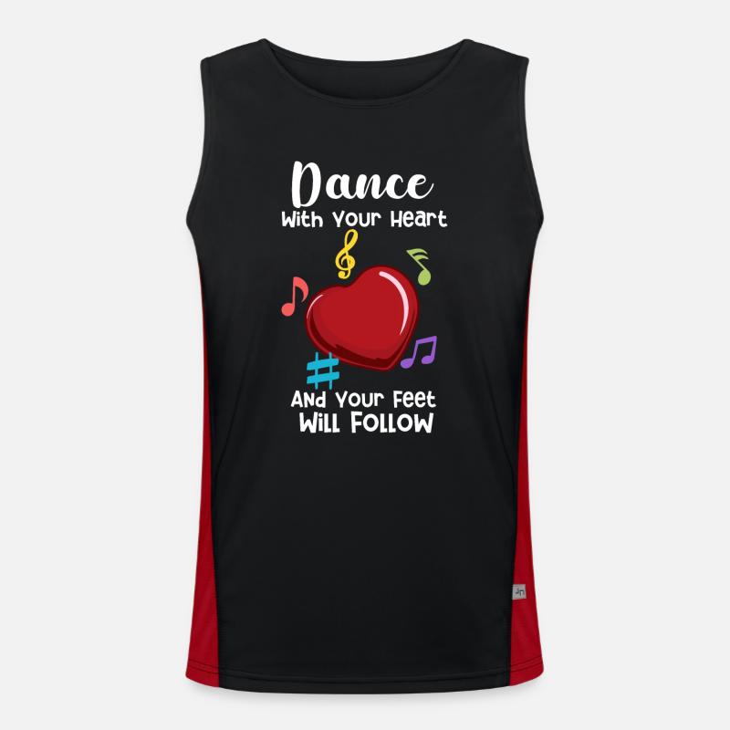Dancing Dance Dancer - Men's Functional Contrast Tank Top  - black/red