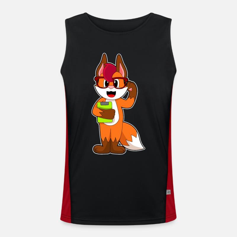 Fuchs Secretary Notepad - Men's Functional Contrast Tank Top  - black/red