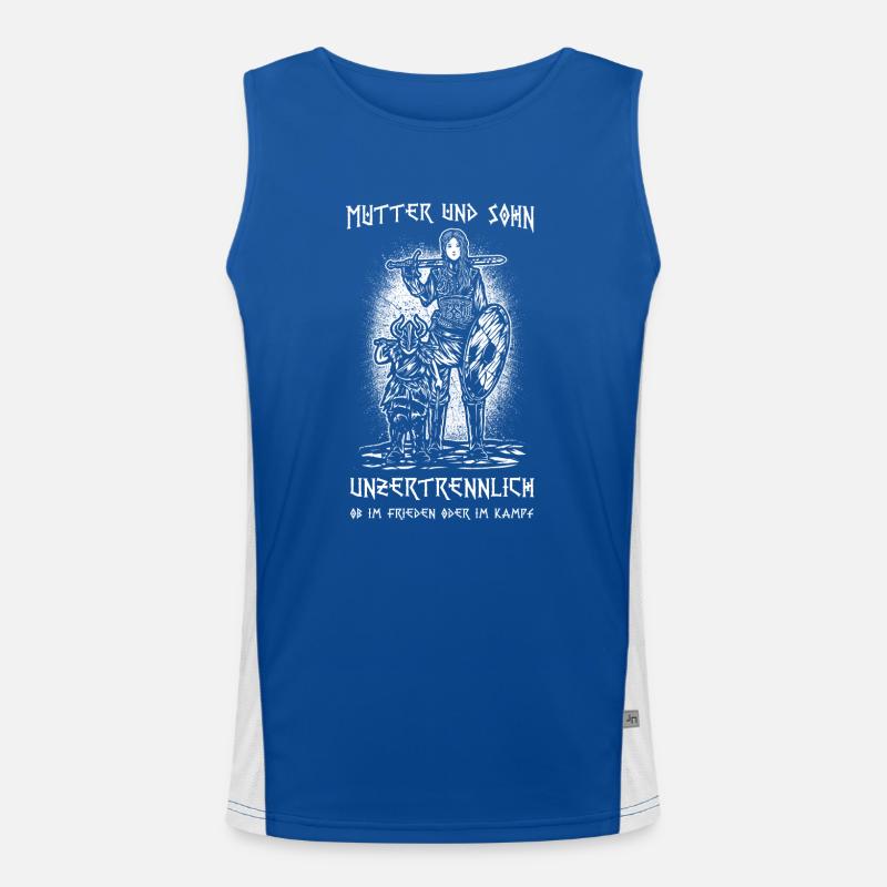 Mutter & Sohn Funktionelles Kontrast-Tank Top für Männer 