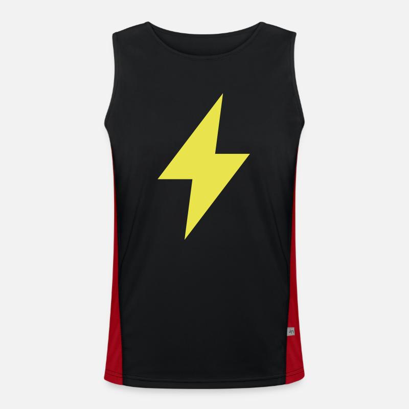 Blitz Symbol - Thunder - Flash Funktionelles Kontrast-Tank Top für Männer 