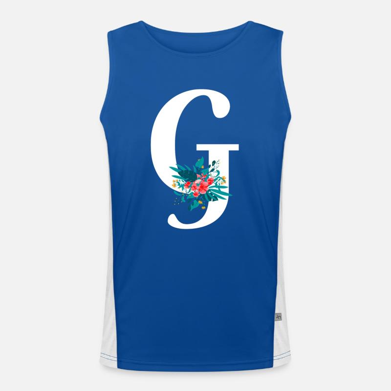 Buchstabe G geblümt Funktionelles Kontrast-Tank Top für Männer 