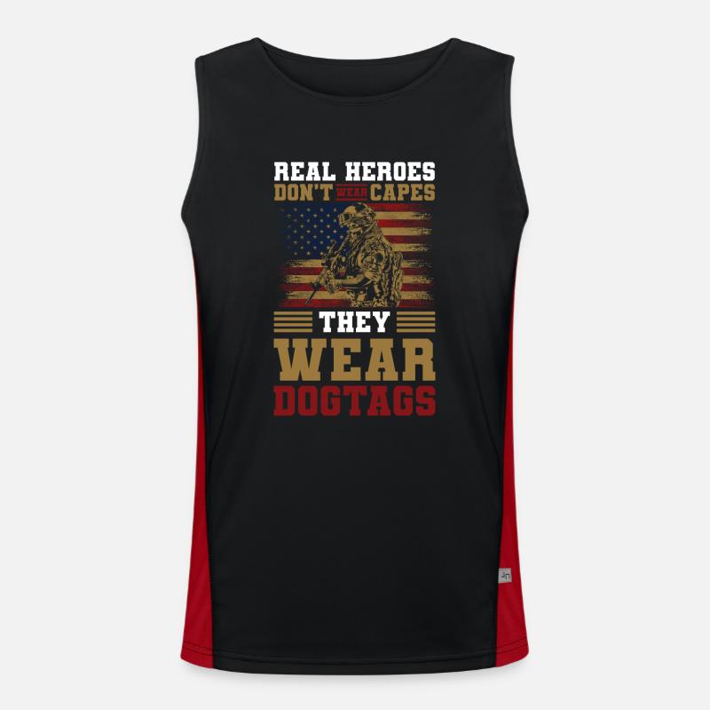 Held Superheld Lebensretter Comic Funktionelles Kontrast-Tank Top für Männer 