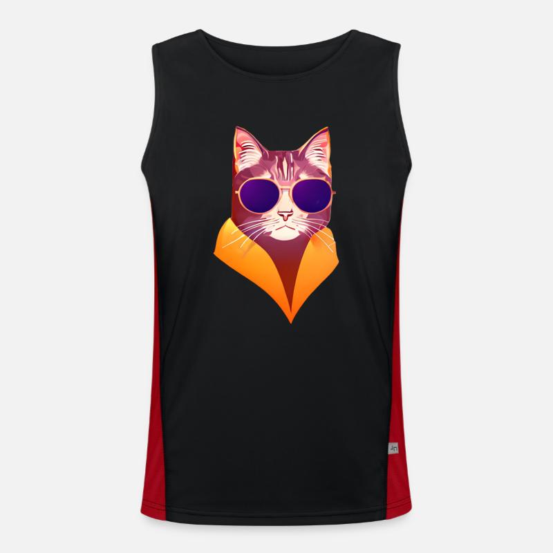Chat Chat Chat Propriétaire Chaton Chat Domestique Débardeur respirant contrasté Homme 