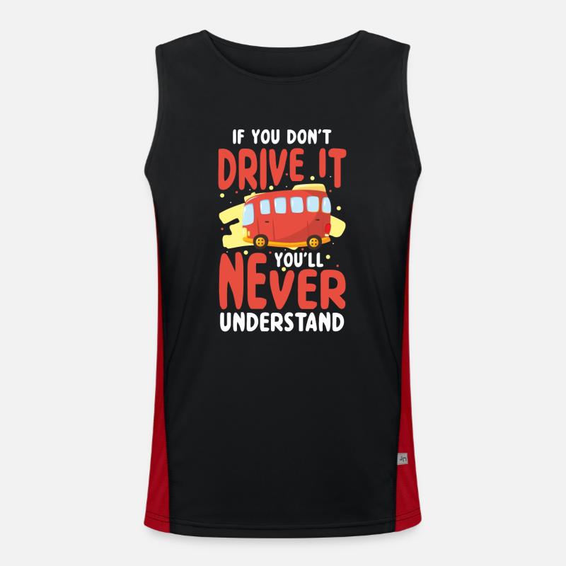 Driver Profession Work Men's Functional Contrast Tank Top 