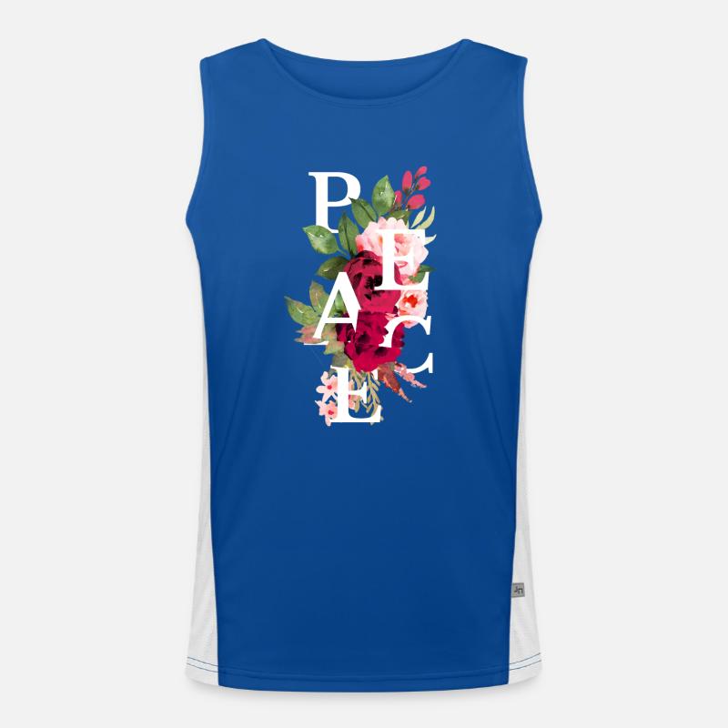 Peace flowers Men's Functional Contrast Tank Top 