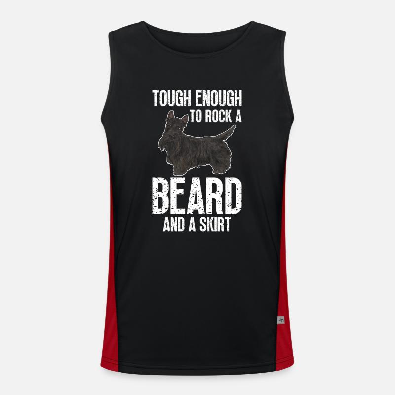 Scottish Terrier Scottie Hund Funktionelles Kontrast-Tank Top für Männer 
