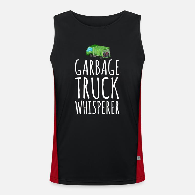 Garbage trucks, garbage day, garbage collection Men's Functional Contrast Tank Top 