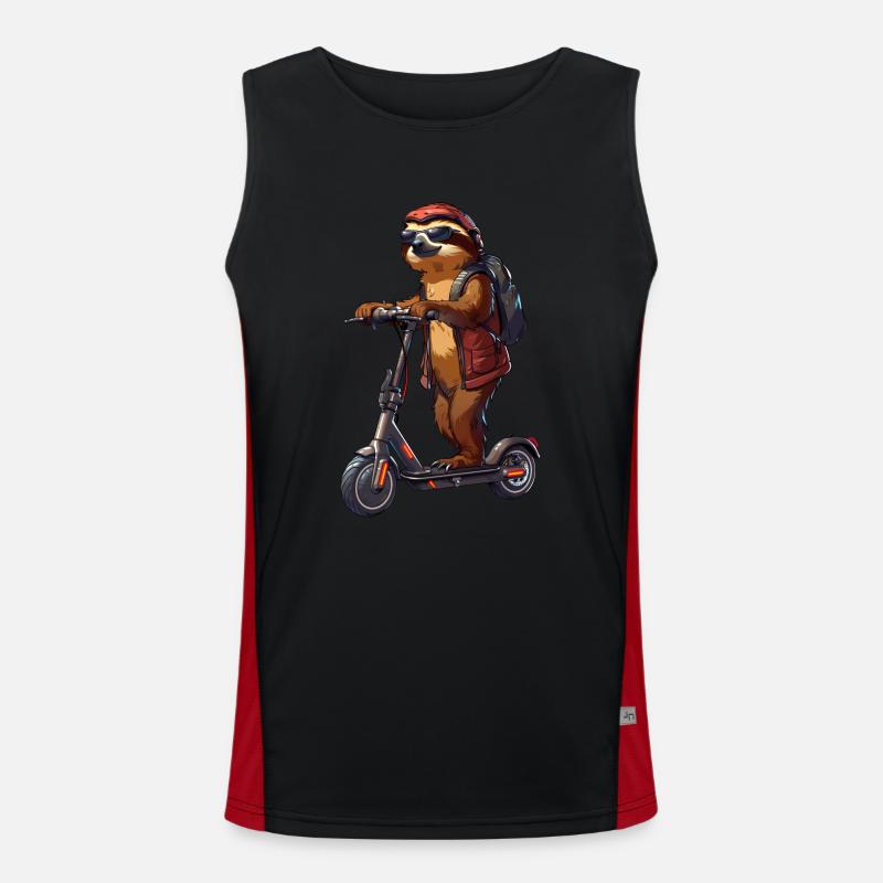 Faultier Roller Funktionelles Kontrast-Tank Top für Männer 