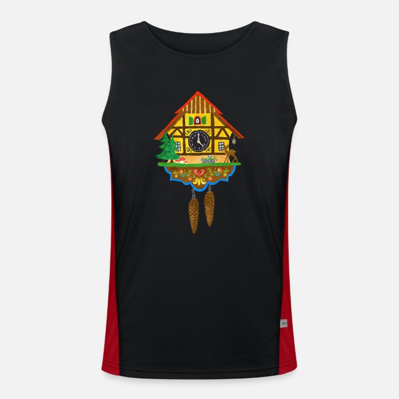 Cuckoo clock Men's Functional Contrast Tank Top 