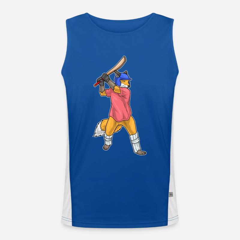 Fuchs Cricket Cricketschläger Funktionelles Kontrast-Tank Top für Männer 
