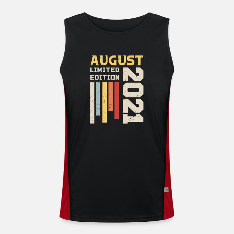 August 2021 - Geburtstagsgeschenk August 2021 August Funktionelles Kontrast-Tank Top für Männer 