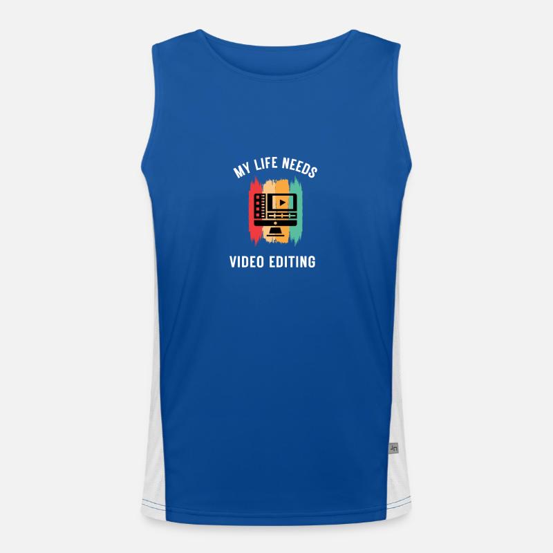 Gift for editor and video editing Men's Functional Contrast Tank Top 