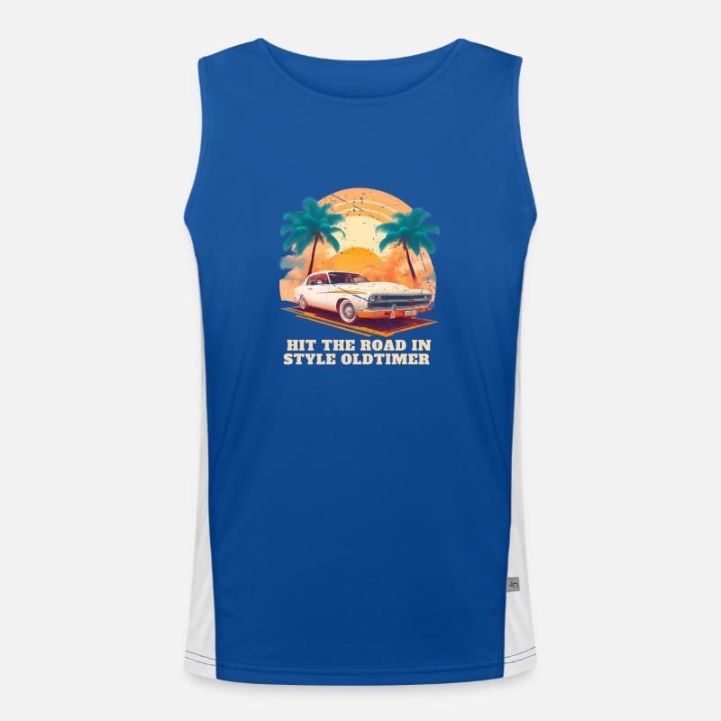 Oldtimer stile Funktionelles Kontrast-Tank Top für Männer 