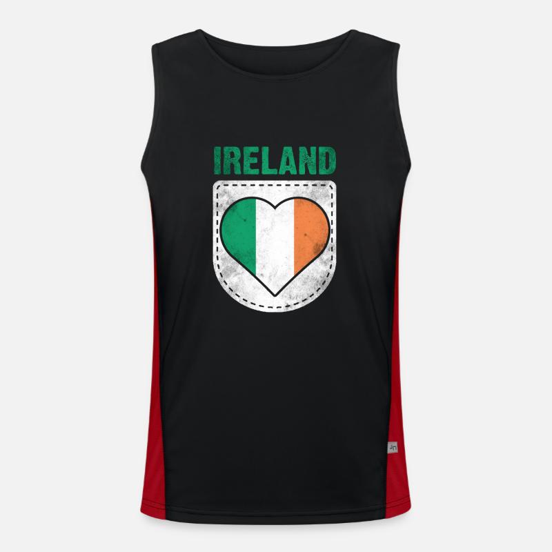 Irlande Drapeau Irlandais Débardeur respirant contrasté Homme 