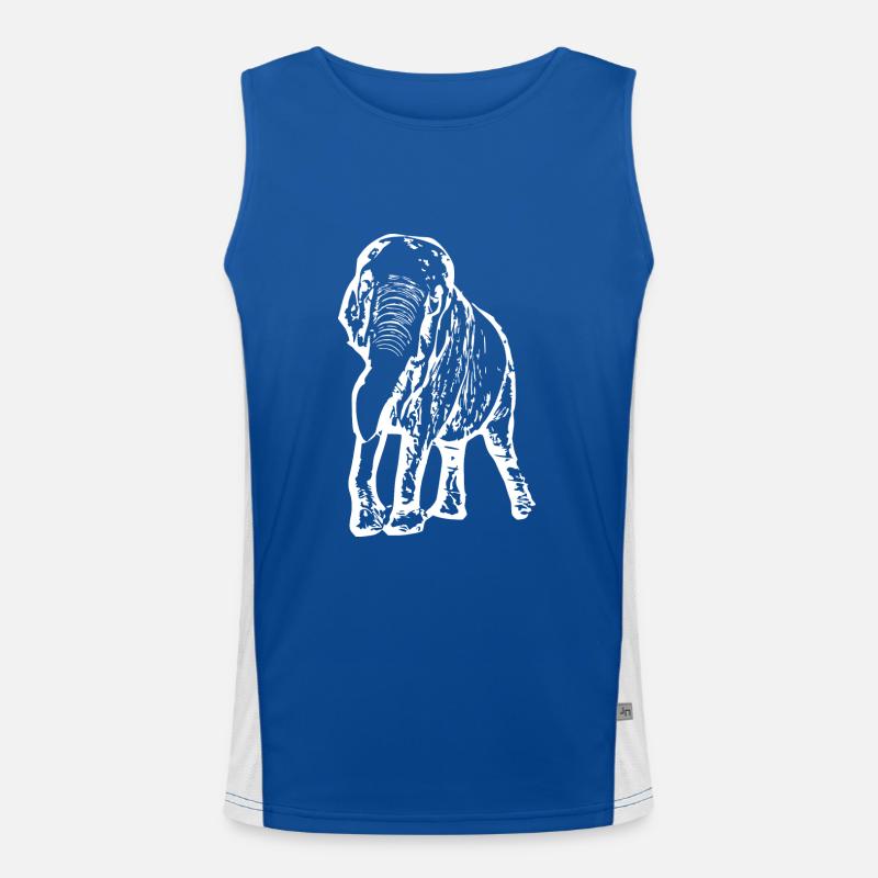 Elephant Baby Black Men's Functional Contrast Tank Top 