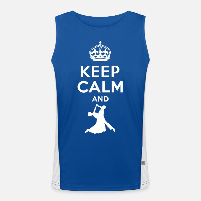 Keep Calm - Walzer tanzen Funktionelles Kontrast-Tank Top für Männer 